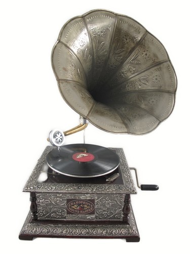 Grammophon gravuur vern holz - grammophon,