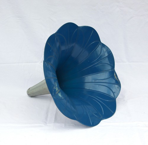 Grammophontrichter blau - grammophontrichter,