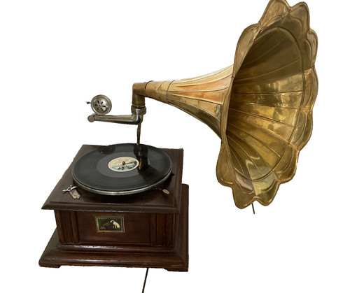Messinghorn grammophon hmv - messinghorn,